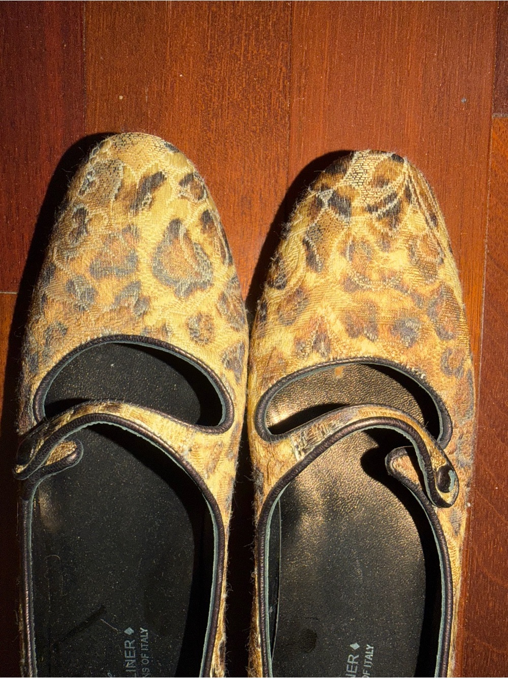 Donald J. Pliner Leopard-Print Mary Jane Flats in Tan and Brown 9 - Picture 2 of 3
